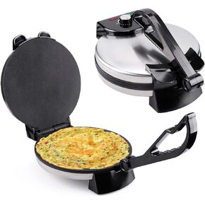 ماكينة صنع الروتي الكهربائية، ماكينة صنع التورتيلا الكهربائية، مقبض قابل للإزالة لصانعة التورتيلا، ماكينة بيتزا تسخين مزدوجة الجوانب، مناسبة للإفطار المنزلي in Kuwait
