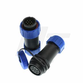 HangTon HE21 10 Pin Connector Waterproof Male Female Cable Mount Plug Socket, Power Aviation Circular Quick Disconnect Threaded Connector
