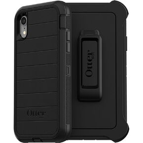 OtterBox iPhone XR (Non-retail/Ships in Polybag) Defender Series Case - Non-retail/Ships in Polybag - BLACK, rugged & durable, with port protection, includes holster clip kickstand