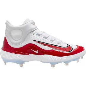 Nike Men's Alpha Huarache Elite 4 Mid Baseball Cleats (7 US, Wolf Grey/Cool Grey/Pure Platinum/White)