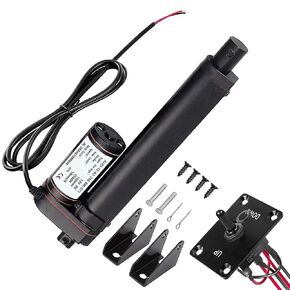 12V Heavy-Duty Linear Actuator High Speed 5mm/s Linear Motion Actuator 3000N (660Lbs) Electric Actuator 12 Volt IP54 Waterproof Linear Actuator 8 Inches with Switch (200mm)
