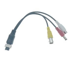 4-pin Aviation Head Male Turn RCA Female/DC Female Cable Plug Adapter Converter Suitable for on-Board DVR Monitor Closed Circuit Television Cameras