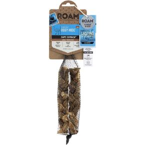 ROAM Pet Treats Ossy Hide – Ostrich Dog Chew Contains 2 Braided Hide Chews