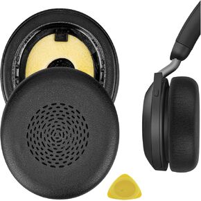 Geekria QuickFit Replacement Ear Pads for Jabra Evolve2 75 Wireless Headphones Ear Cushions, Headset Earpads, Ear Cups Cover Repair Parts (Black)