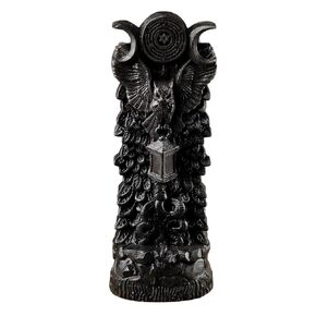 Hecate's Owl statue, bird,Wisdom goddess,for pagan home altar kit, wicca statue, witches, Hecate key, wooden statue,owl home decor (Wood)