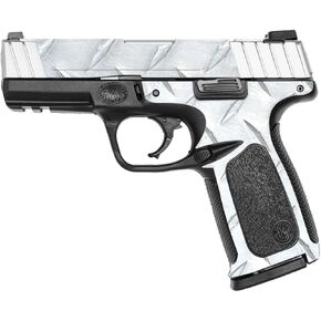 MightySkins Glossy Glitter Skin Compatible With Smith & Wesson SD VE Series - Diamond Plate | Protective, Durable High-Gloss Glitter Finish | Easy to Apply, Remove, and Change Styles | Made in The USA