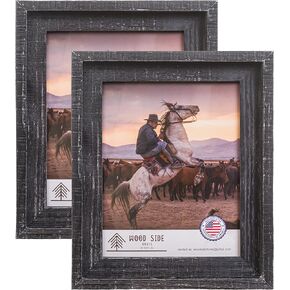 Rustic Barnwood Picture Frames 16x20 - Natural Reclaimed Wood Wall Hanging - Handcrafted Vintage Distressed, 1 3/4" Frame Width
