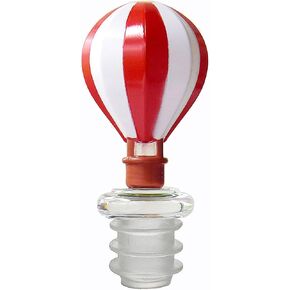 Prodyne Hot Air Balloon Acrylic Bottle Stopper, Orange