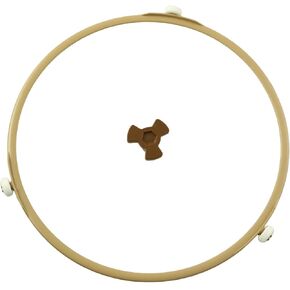 RLECS Microwave Turntable Round Bracket with Swivel with 14mm Roller 8.66 inch OD Microwave Roller Bracket Tray Support Bracket Ring Microwave Glass Turntable Coupler