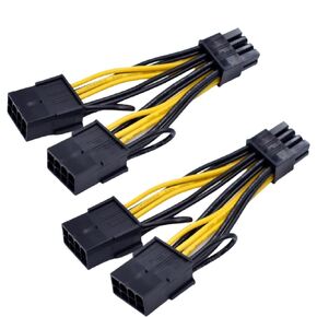 for NVIDIA Graphics Card Power Cable 030-0571-000 CPU 8 Pin Male to Dual PCIe 8 Pin Female Adapter for Tesla K80/M40/M60/P40/P100 4 inches(10cm)