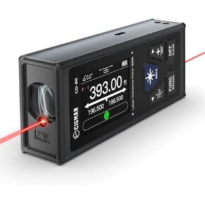 CIGMAN Dual Laser Distance Meter 393ft/120M Bilateral Laser Measurement Tool Rechargeable Laser Measure with M/in/Ft Multiple Units Multifunctional Laser Measure(Laser Level is Class II,Output<1mW)