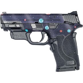 MightySkins Glossy Glitter Skin Compatible with Smith & Wesson M&P 9mm Shield EZ M2.0 - Bright Night Sky | Protective, Durable High-Gloss Glitter Finish | Easy to Apply | Made in The USA