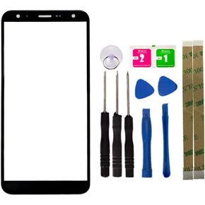 BAIGE, Replacement Repair Front Top Glass Lens Cover Screen for LG K40 X420EM LMX420EM K12 K12 Plus K12Plus X4 2019 6.4In Parts Adhesive Tool (No LCD Touch ＆ Digitizer)