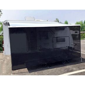 Tentproinc RV Awning Sun Shade Screen 8' X 18' 3'' (Fit for 19' Awning) Mesh Screen Sunshade Complete Kits Motorhome Camping Trailer Shadescreen Sunscreen UV SunBlocker - 3 Year Warranty (Black)