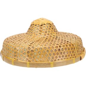 GANAZONO 1pc Bamboo Hat Rain-proof Hat Fishing Hat Rustic Hat Oriental Styled Hat Uv Protection Hat Weaving Hat Sun Block Hat Bamboo Woven Hat Sun Hat Farmer Laboring Hat Farmer Hat in Kuwait