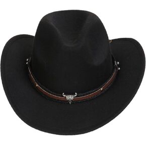 Men & Women's Fur Felt Cowboy Hat Wide Brim Western Outback Multi