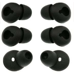 ALXCD Eargel for Gear Circle SM-R130, 3 Pair Medium Anti-Slip Durable Silicone Replacement Ear Tip Earpads, Fit for Samsung Gear Circle Bluetooth Earphone SM-R130 [Black] (3 Pair)