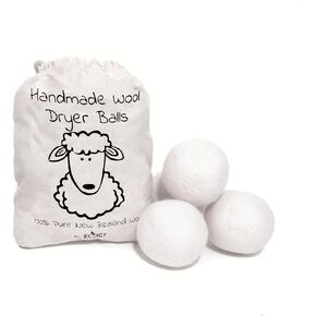 Wool Dryer Balls Organic XL 6-Pack by Ecoigy, Reusable Natural Fabric Softener for Laundry, Dryer Sheets Alternative, New Zealand Wool, Speed Up Dry Time, Cut Energy Costs