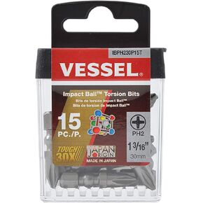 VESSEL - Imp Ball Torsion Bits Ph2X30 15Pc (Tictac) (IBPH230P15T)