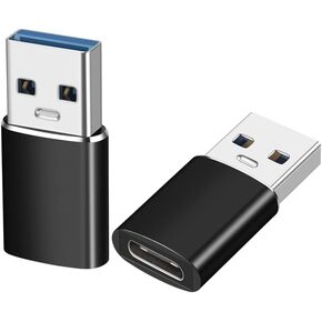 2 Pack USB to USB C Adapter, USB C Female to A Male Charger Converter