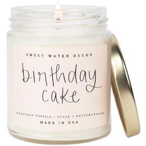 Sweet Water Decor Love You Scented Candles - Soy Candles with Fresh Lavender, Geranium, Warm Mahogany and Earthy Teakwood - Candle Wax with 40 Hours Burn Time - 9Oz Gold Lid Clear Jar Wax Candle