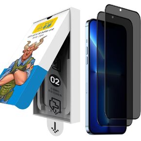 2 Packing Privacy Screen Protector for iPhone 13 Pro Max iPhone 14 Plus, Bubble-and-Dust-Free iPhone Anti-SPY Tempered screen protector privacy glass, Durable and Drop-Proof with 9H Hardness, Easy Installation
