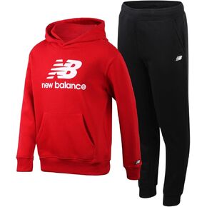 New Balance Boys' Jogger Set - 2-Piece Fleece Pullover Hoodie and Sweatpants