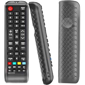 Remote Case Cover for Samsung Smart TV Remote | BN59 Series Round Controller Universal Silicone Battery Cover Sleeve with Glow in The Dark Blue