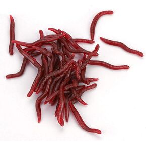 Yctze Soft Insects Fishing Lure, False Earthworm Sea Bait, Bloodworm Artificial Baits, Ideal for Sea Fishing