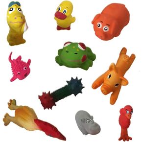10 Pack of Pipsqueak Latex Squeak Toys 10 from Amazing Pet Products