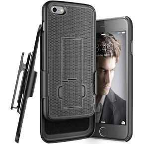 iPhone 7 Belt Clip Case, Encased (Ultra Thin) Secure-fit Cover w/ClikLock Holster (Black)