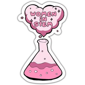 (3 Pcs) Women in Stem Sticker 3x3 - Chemistry Sticker - Cute Self Care Sticker - Retro Sticker Gift for Her - Feminist Sticker - Humorous Science Sticker Decoration Laptop - Phone - Water Bottle