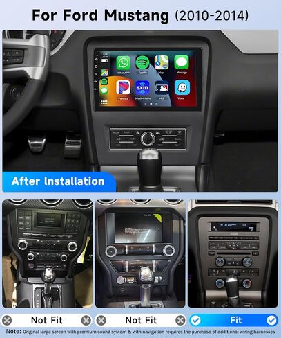 HiFi 2+64G- for Ford Mustang 2010-2014 Android 13 Car Radio Stereo, Wireless Carplay Android Auto 10.1 Inch Touch Screen Bluetooth Car Audio Receiver Support GPS WiFi Backup Camera FM/RDS SWC in Saudi Arabia