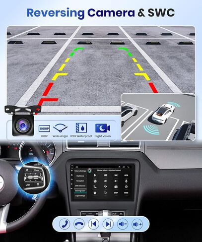HiFi 2+64G- for Ford Mustang 2010-2014 Android 13 Car Radio Stereo, Wireless Carplay Android Auto 10.1 Inch Touch Screen Bluetooth Car Audio Receiver Support GPS WiFi Backup Camera FM/RDS SWC in Saudi Arabia