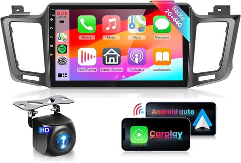 8Core 2G 64G Car Stereo for Toyota RAV4 2013-2019 Radio with 10.1inch 1280x720P Touch Screen/Apple CarPlay/Android Auto/MirrorLink/WiFi/DSP 36EQ/Bluetooth/GPS/FM RDS/AHD Backup Camera in Saudi Arabia