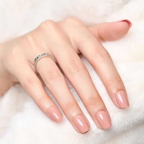 Dark BrownPress on Nails Short, Fall Handmade Square Fake Nails Reusable，Fit Perfectly Glossy Glue On Nails in 12 Sizes - 24 Pcs Soft Gel Glue On Nails Kit for Woman in Saudi Arabia