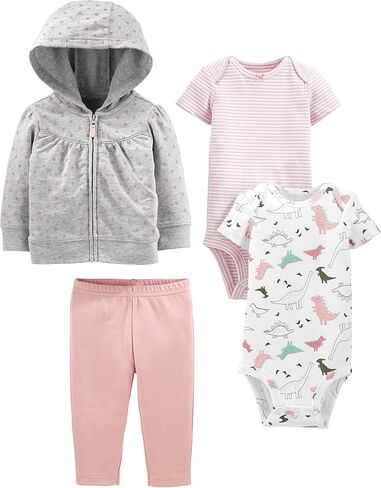 Simple Joys by Carter's Baby Girls 4-piece Jacket, Pant, and Bodysuit Set in Saudi Arabia