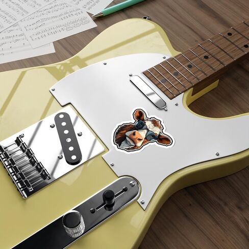 Cow Sticker Travel Outdoors Decal Vinyl Small Waterproof for Water Bottle Mug Passport Book Scrapbook Notebook Laptop Tumbler Skateboard Computer Phone Size 4" Funny Gift ID44990 in Saudi Arabia