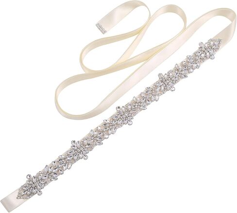 Rhinestone Wedding Belts Crystal Bridal Belt Sash for Women Gowns Wedding Dress in Kuwait