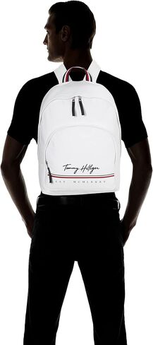 Tommy Hilfiger Men's York Backpack, Bright White, One Size in Saudi Arabia