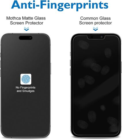 Mothca Matte Glass Screen Protector for iPhone 14 Pro Anti-Glare & Anti-Fingerprint Tempered Glass Clear Film Case Friendly Easy Install Bubble Free for iPhone 14 Pro 6.1-inch (2022)-Smooth as Silk in Kuwait