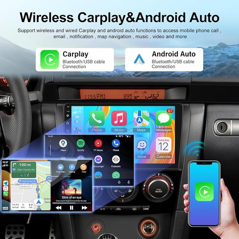 [2+64 جيجابايت] ستيريو راديو السيارة Android 13 لسيارة Mazda 3 2004-2009 - شاشة لمس عالية الدقة 9 بوصة EQ Audio - Carplay اللاسلكي وAndroid Auto، WiFi، GPS، BT، Mirror Link، FM، SWC + كاميرا احتياطية AHD + Canbus + ميكروفون in Saudi Arabia