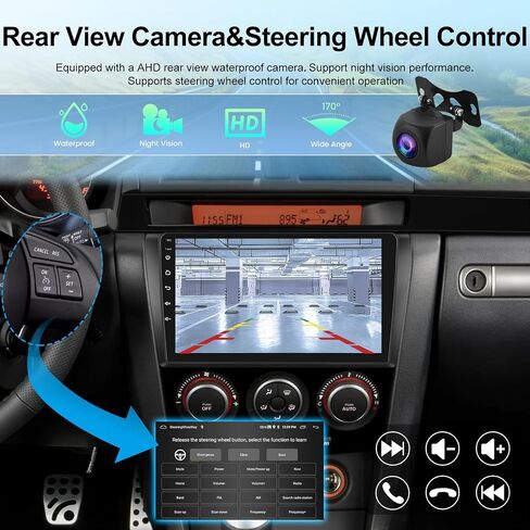 [2+64 جيجابايت] ستيريو راديو السيارة Android 13 لسيارة Mazda 3 2004-2009 - شاشة لمس عالية الدقة 9 بوصة EQ Audio - Carplay اللاسلكي وAndroid Auto، WiFi، GPS، BT، Mirror Link، FM، SWC + كاميرا احتياطية AHD + Canbus + ميكروفون in Saudi Arabia