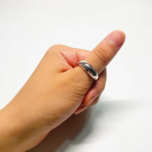 Handmade Vintage 925 Sterling Silver Wide Band Rings for Women/Men,Adjustable Thumb Finger Ring (Asteroid) in Kuwait