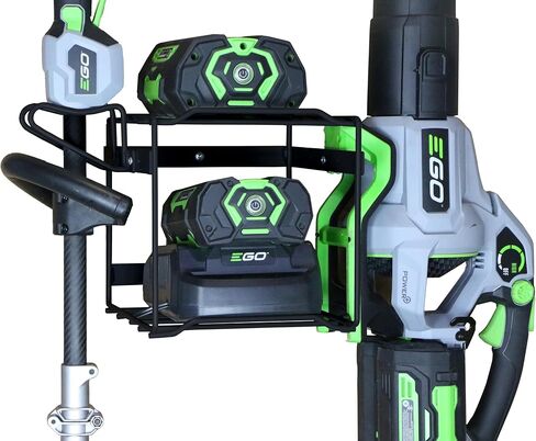 C2M Lawn Power Tool Organizer Wall Mount Rack Hanger for Leaf Blower (now compatible with EGO 530) and String Trimmer Weed Eater ***Patent Pending*** in Saudi Arabia