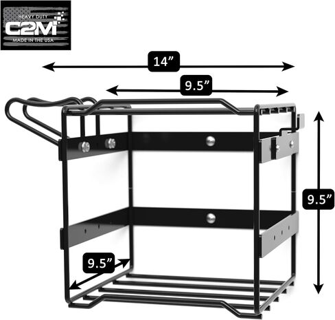 C2M Lawn Power Tool Organizer Wall Mount Rack Hanger for Leaf Blower (now compatible with EGO 530) and String Trimmer Weed Eater ***Patent Pending*** in Saudi Arabia