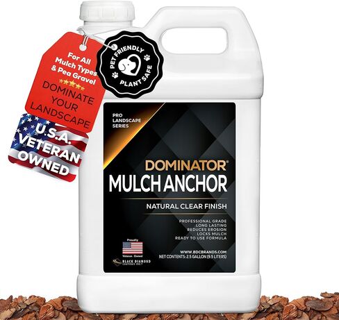 Dominator Rock Anchor 64oz - Rock Glue for Landscaping Gravel & Stone, Ready to Spray, Locks in River Rock, Pea Gravel & Decorative Rock, Prevents Scattering & Washouts, Water-Based in Kuwait