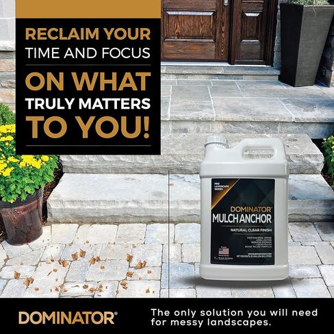 Dominator Rock Anchor 64oz - Rock Glue for Landscaping Gravel & Stone, Ready to Spray, Locks in River Rock, Pea Gravel & Decorative Rock, Prevents Scattering & Washouts, Water-Based in Kuwait
