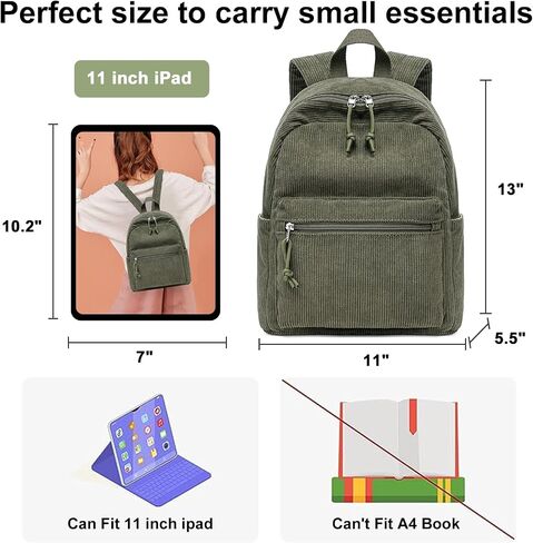 Bluboon Girls Mini Backpack Womens Small Backpack Purse Teens Cute Casual School Bookbag(Beige floral) in Saudi Arabia