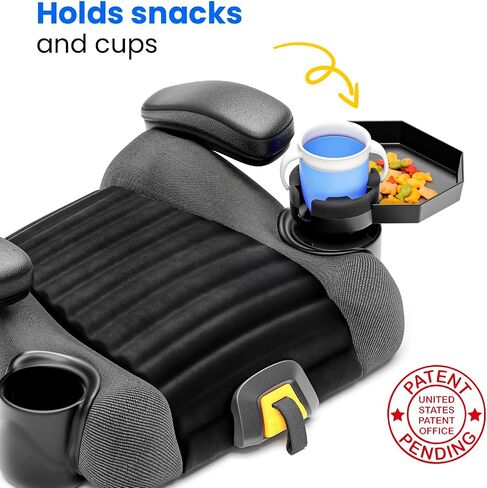 Kids Travel Tray – Car Seat and Car Cup Holder Tray - Tray for Snacks, Entertainment, Toys – Includes Cup Holder – Fits Most Car Seats in Saudi Arabia